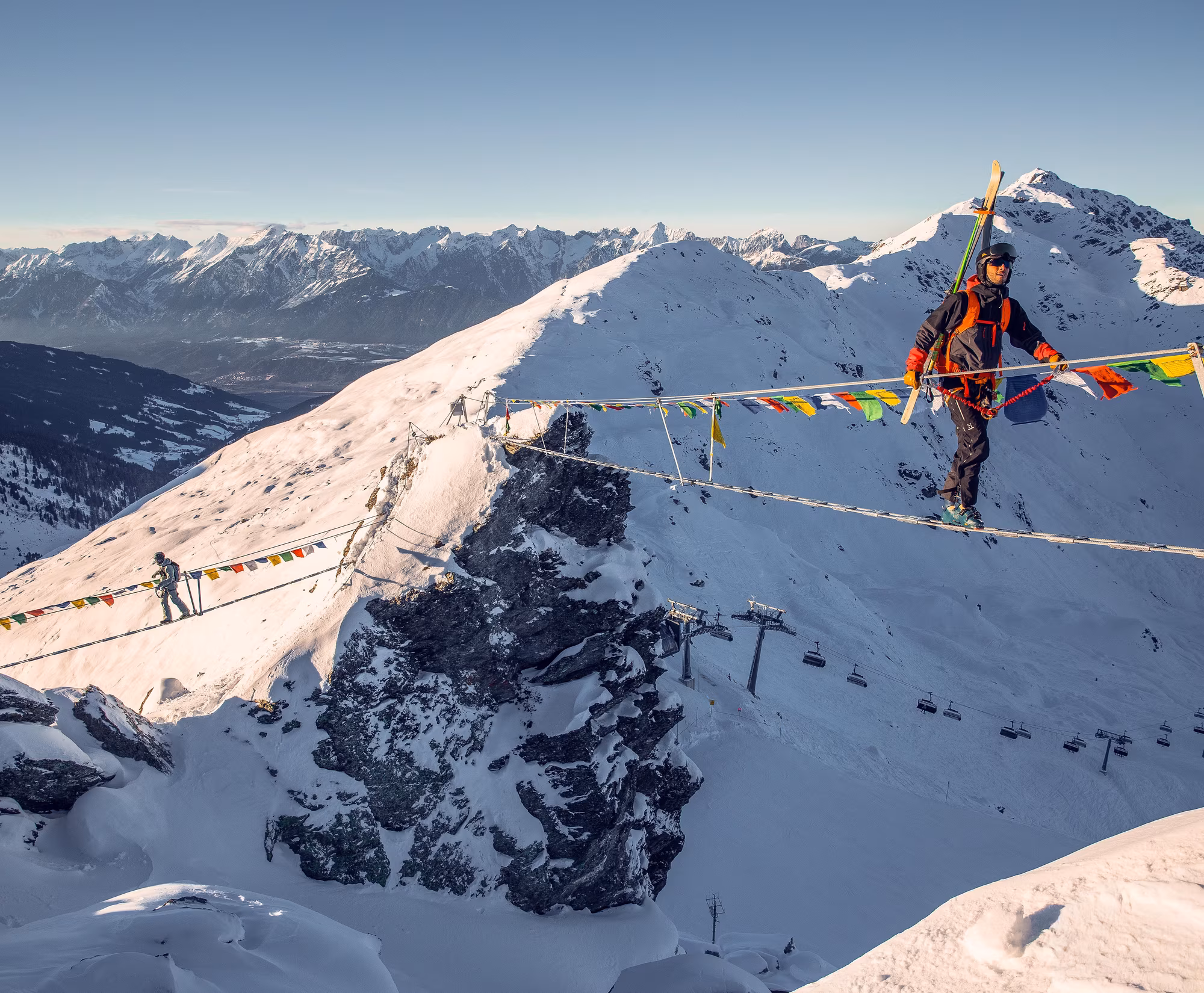 Winterklettersteig in Hochfügen am Weg zum Gipfel